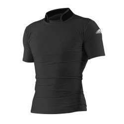 T-shirt Lycra Judo Adidas Noir avec col